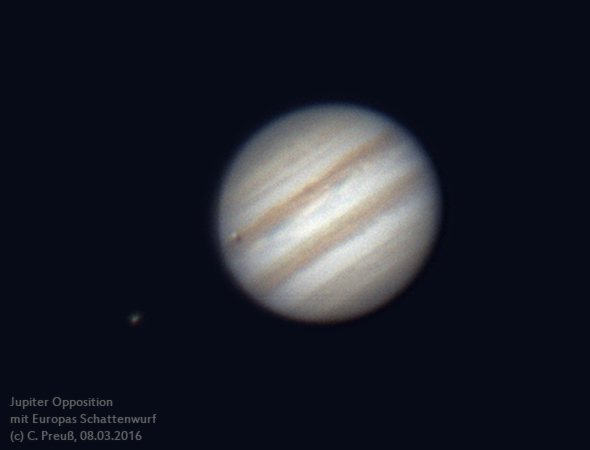 Jupiter in Opposition am 08.03.2016, (c) C. Ptreuß
